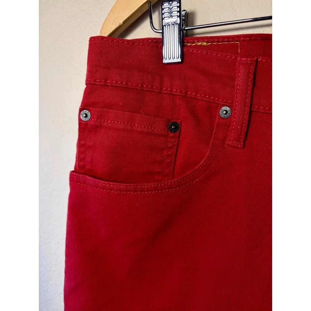 Levis 569 Loose Straight Red Denim Shorts Mens 34 Relaxed Fit Streetwear Skate